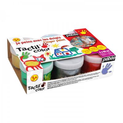 Prstové barvy Tactilcolor Sada 6 x 80 ml