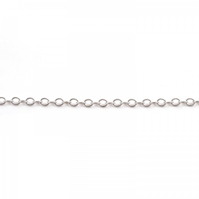 Řetízek velké očka platina, 4,5 x 6,2 mm, 1 m