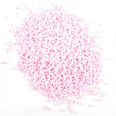 Rokajl 2 mm neprůhledná perleťová růžová 450g