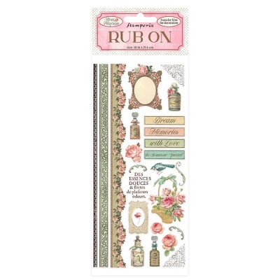 Rub-on transfer, Rose Parfém borders and parfumes