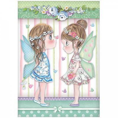 Rýžový papír, A4, Fairies with butterflies