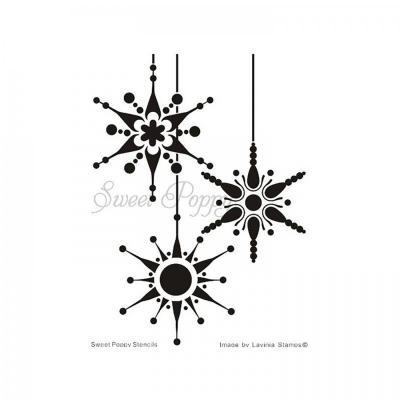 Šablona, kovová, 11 x 14,5 cm, Snowflake cetka