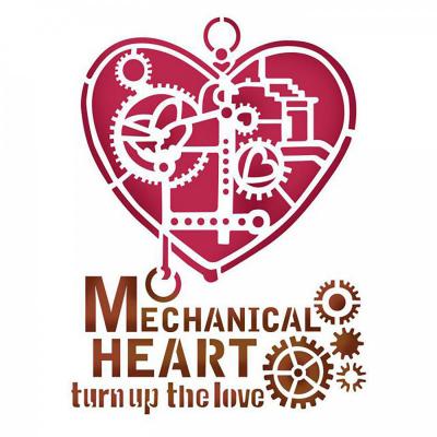 Šablona, Stamper, 20 x 15 cm, Mechanical Heart