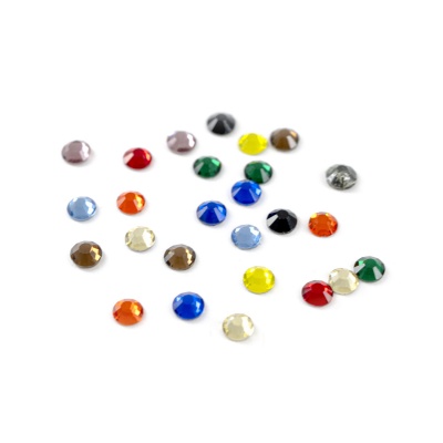 Štrasové kamínky ploché, 2,7 mm, mix barev, 1440 ks