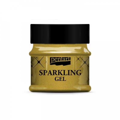 Třpytivý gel, 50 ml, průhledná zlatá