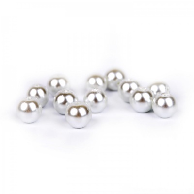 Voskované perly 12 mm bílá 10 ks