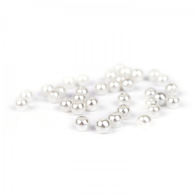 Voskované perly 4 mm bílá 500 ks