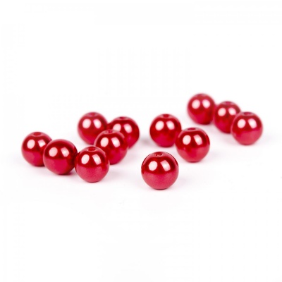 Voskované perly 4 mm červená 500 ks