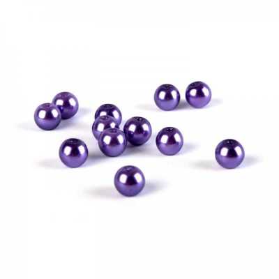Voskované perly 6 mm fialová 300 ks