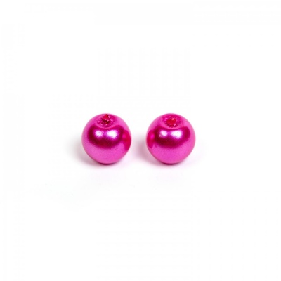 Voskované perly 6 mm růžová 30 ks