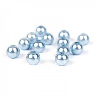 Voskované perly 8 mm modro-šedá 100 ks