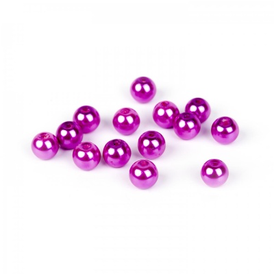 Voskované perly 8 mm růžová 100 ks