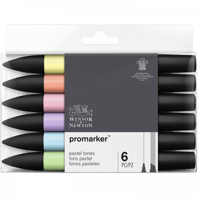Winsor & Newton, Promarker sada 6 ks Pastel tones