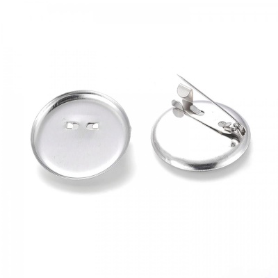 Základ se špendlíkem platina 30 mm 10 ks