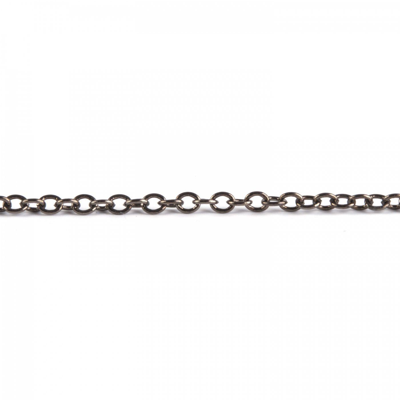 Řetízek - malé očka 2 x 1,5 mm gunmetal 1m