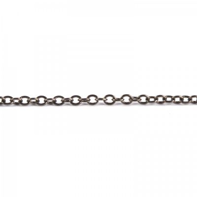 Řetízek - malé očka 2 x 1,5 mm gunmetal 1m