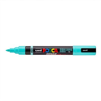 Popisovač UNI POSCA se štětcovým hrotem 1 - 4 mm, azurový