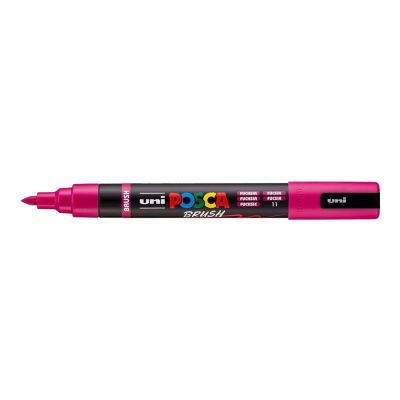 Popisovač UNI POSCA se štětcovým hrotem 1 - 4 mm, fuchsiový