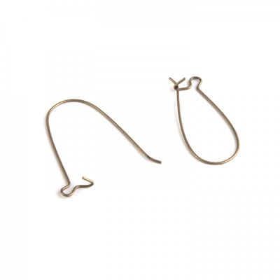 Mechanická náušnice 33 mm starobronz 10 ks