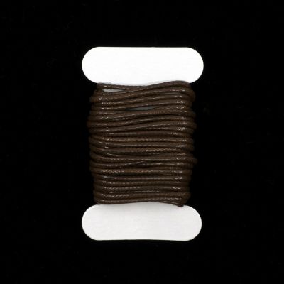 Voskovaná šňůrka 2,5 mm, hnědá lesklá, 1 m