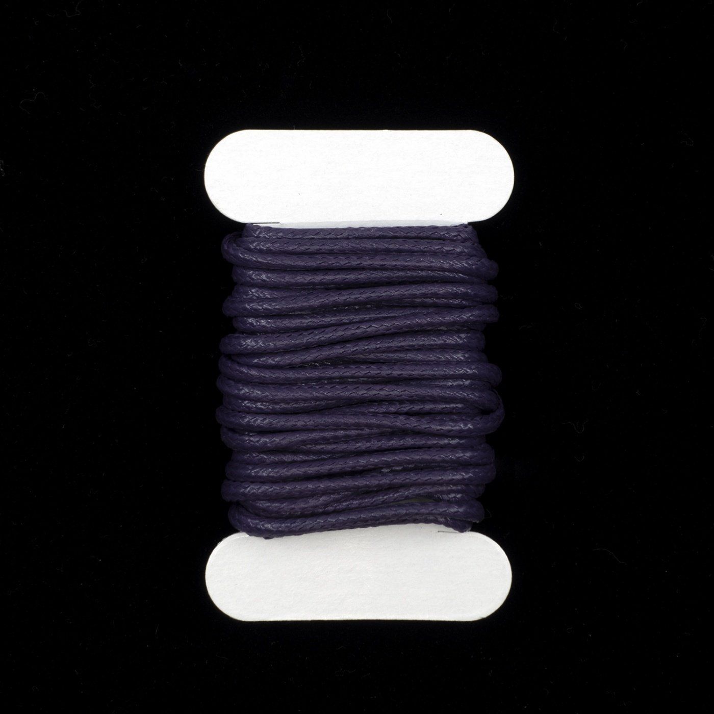 Voskovaná šňůrka 2,5 mm, fialová lesklá, 1 m