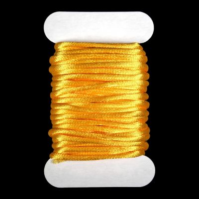 Saténová šňůrka, 2 mm, žlutá