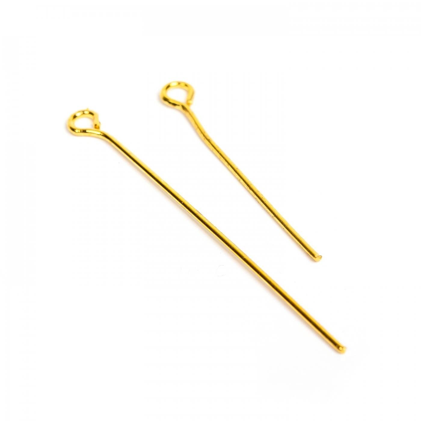 Ketlovací jehla zlatá 26 mm 10 ks