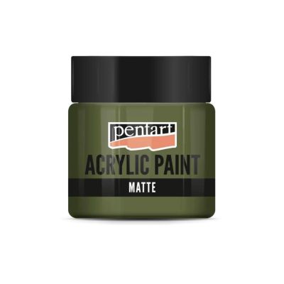 Akrylová barva matná 50 ml, khaki
