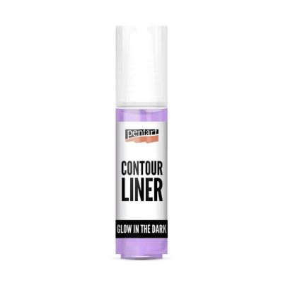 Univerzální konturovací barva 20 ml, svítí ve tmě, růžová
