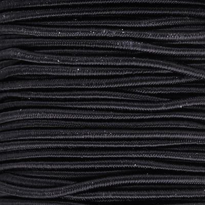 Elastická šňůrka kulatá, 2 mm, černá