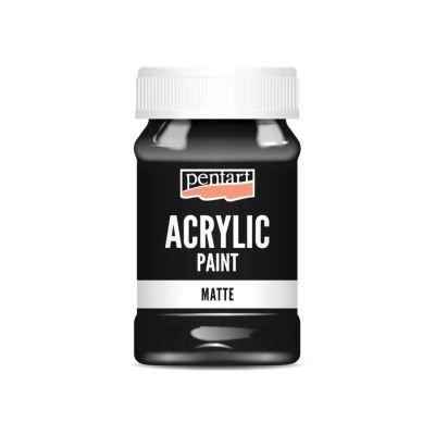 Akrylová barva matná 100 ml, černá