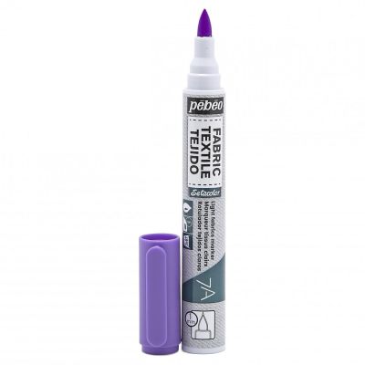 Textilní popisovač na světlý textil 7A Flourescent Violet, 1mm štětcový hrot