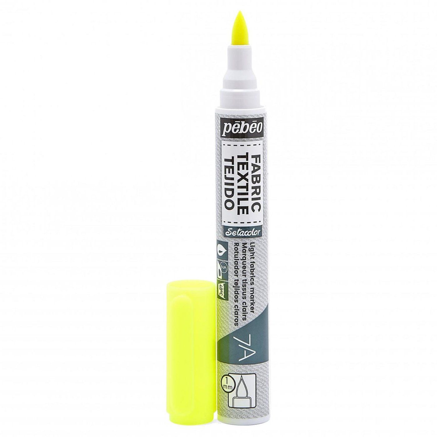 Světlý textilní popisovač 7A Flourescent Yellow, 1 mm štětec