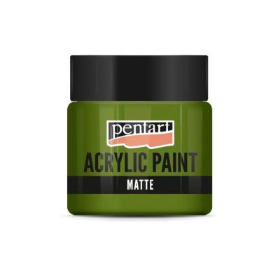 Akrylová barva matná 50 ml, olivová zelená
