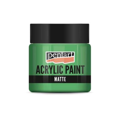Akrylová barva matná 50 ml, papouščí zelená