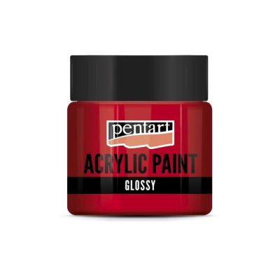 Akrylová barva lesklá 50 ml, růžová červená