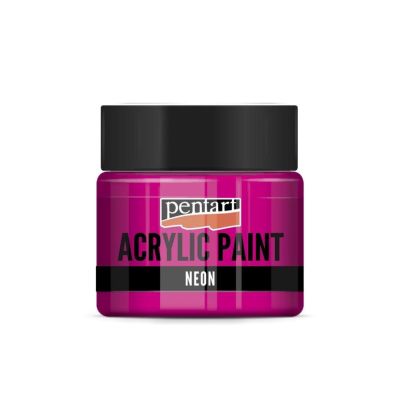 Akrylová barva 30 ml, neonová růžová