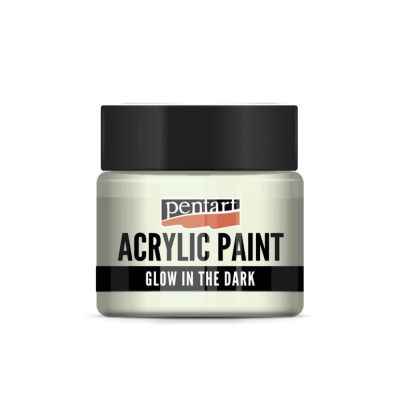 Akrylová barva 30 ml, svítí ve tmě, světlá zelená