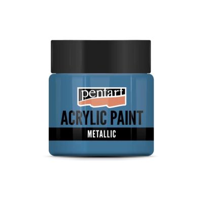 Akrylová barva 50 ml, metalická světlemodrá