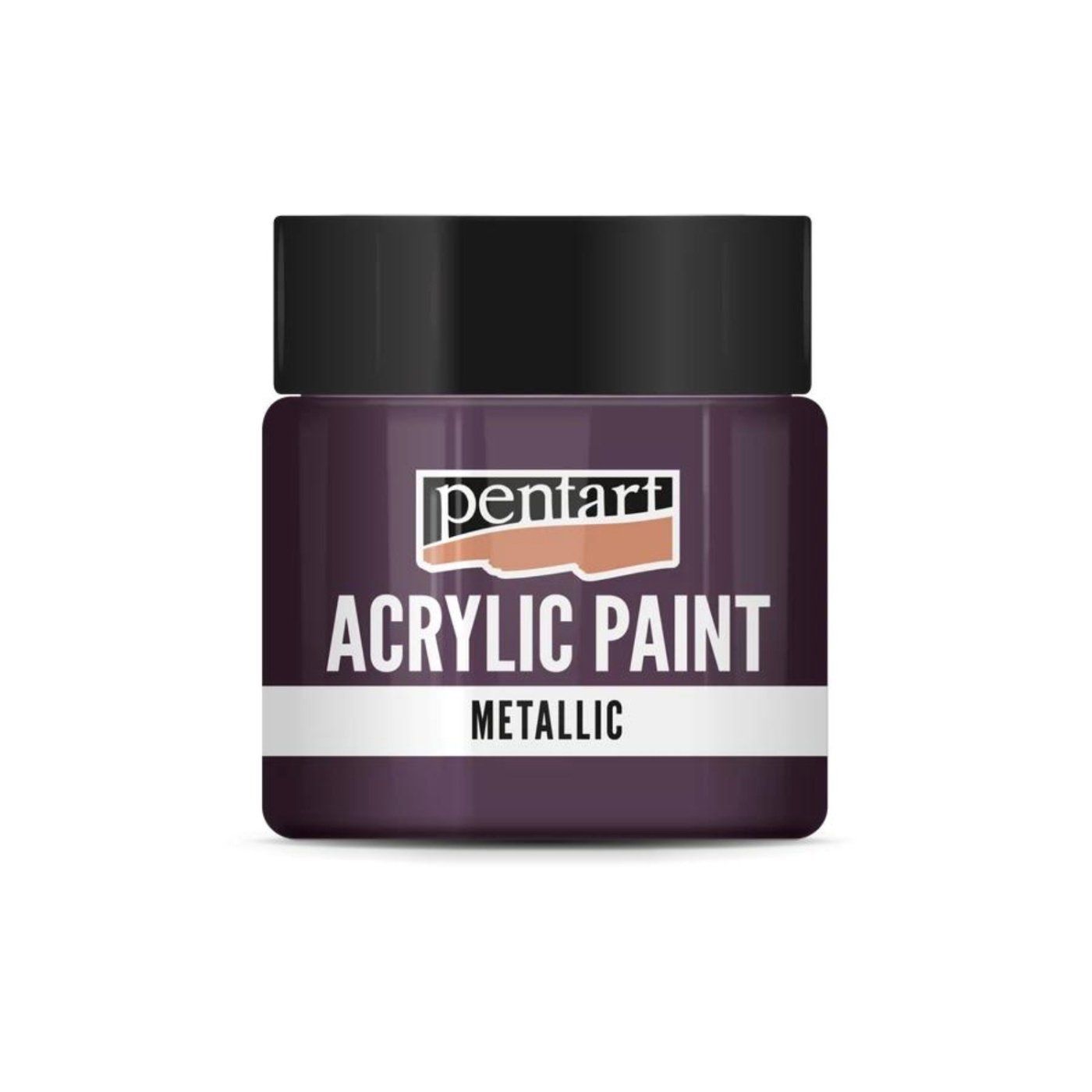 Akrylová barva 50 ml, metalická baklažánová