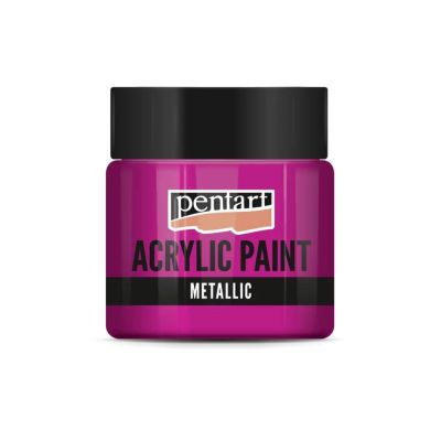 Akrylová barva 50 ml, metalická magenta
