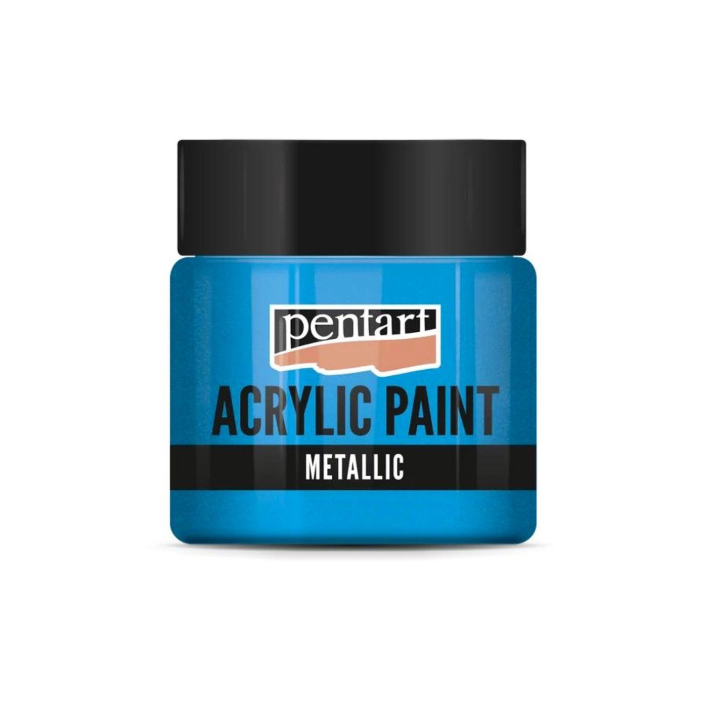 Akrylová barva 50 ml, metalická třpytivá modrá