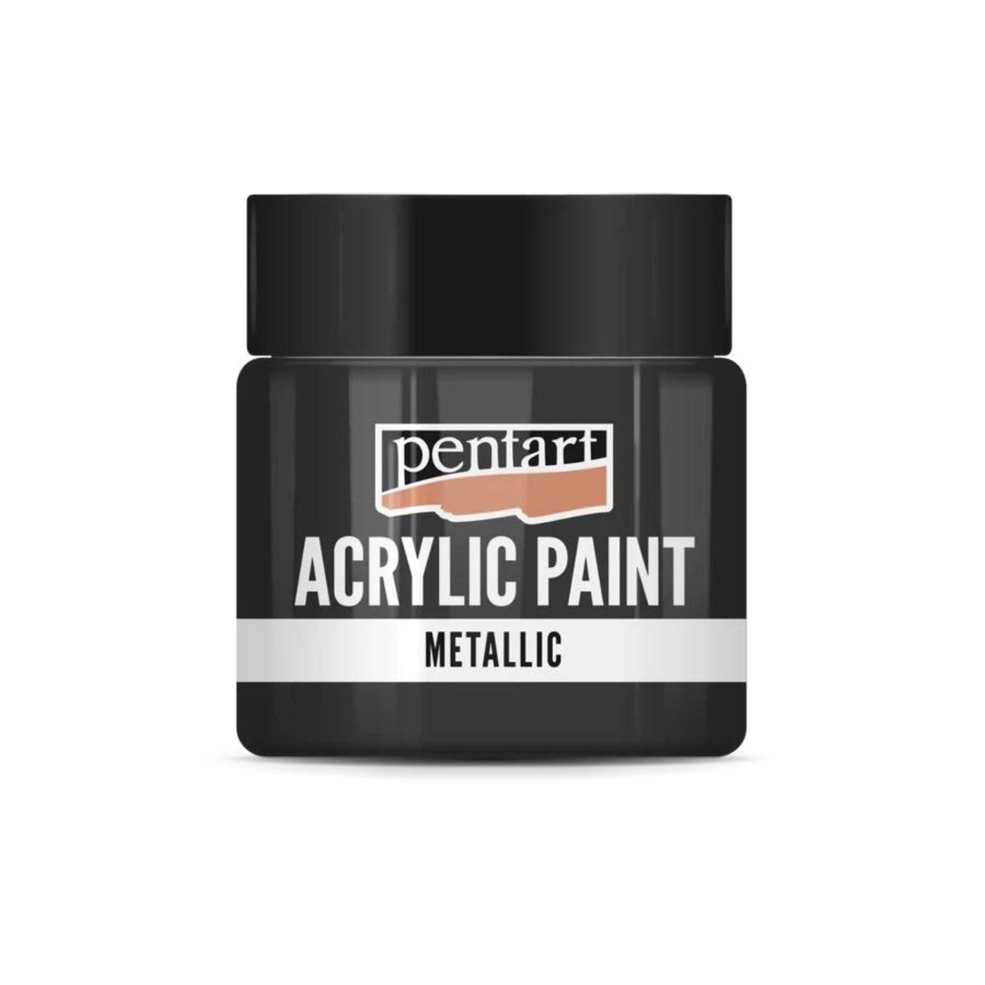 Akrylová barva 50 ml, metalická třpytivá stříbrná