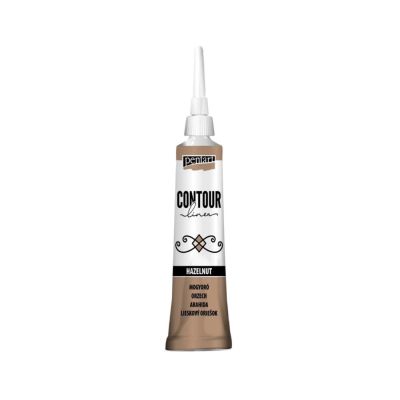 Univerzální konturovací barva 20 ml třpytky, lískový oříšek