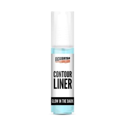 Univerzální konturovací barva 20 ml, svítí ve tmě, modrá