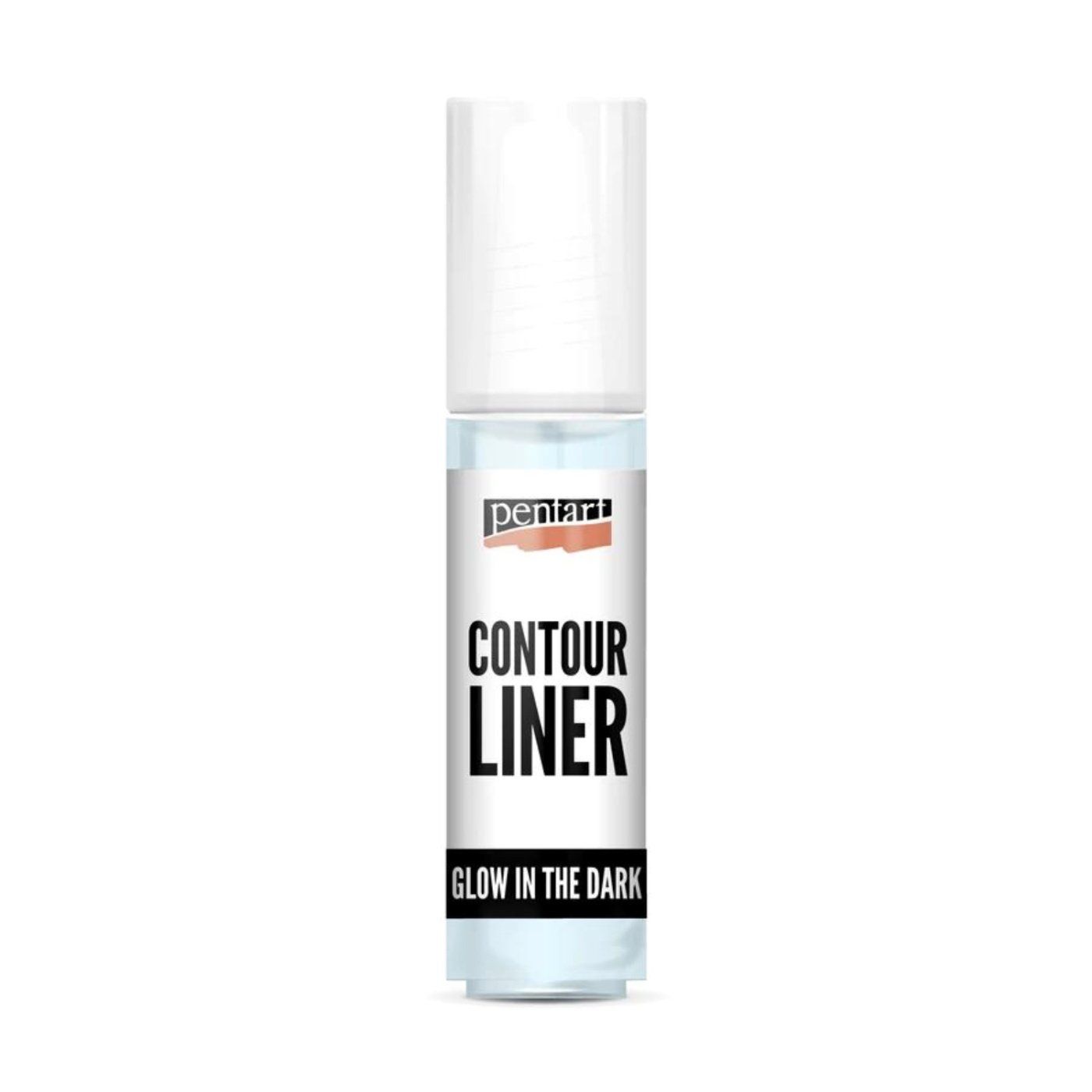 Univerzálna kontúrovacia farba 20 ml, svítí ve tmě, světlá modrá