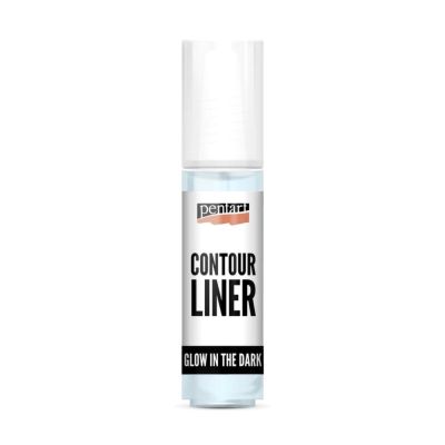 Univerzálna kontúrovacia farba 20 ml, svítí ve tmě, světlá modrá