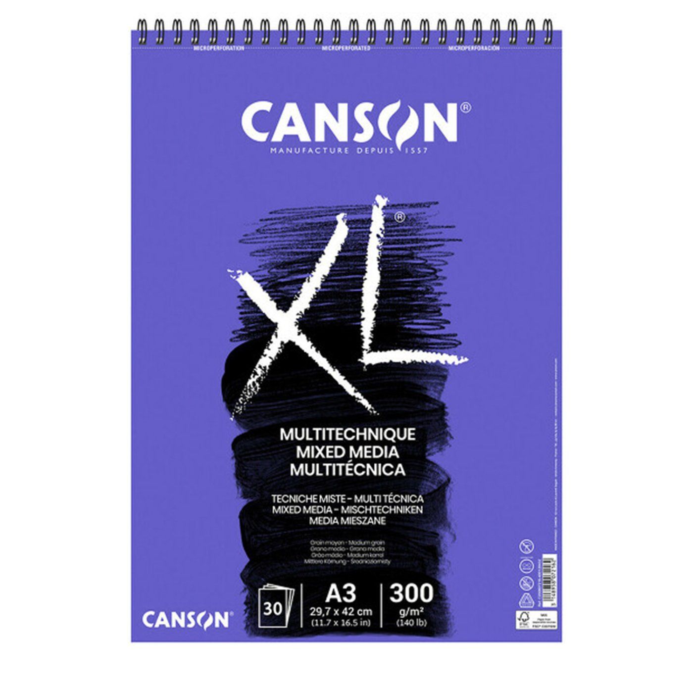 CANSON XL Mix media, A3 300g, 30 listů