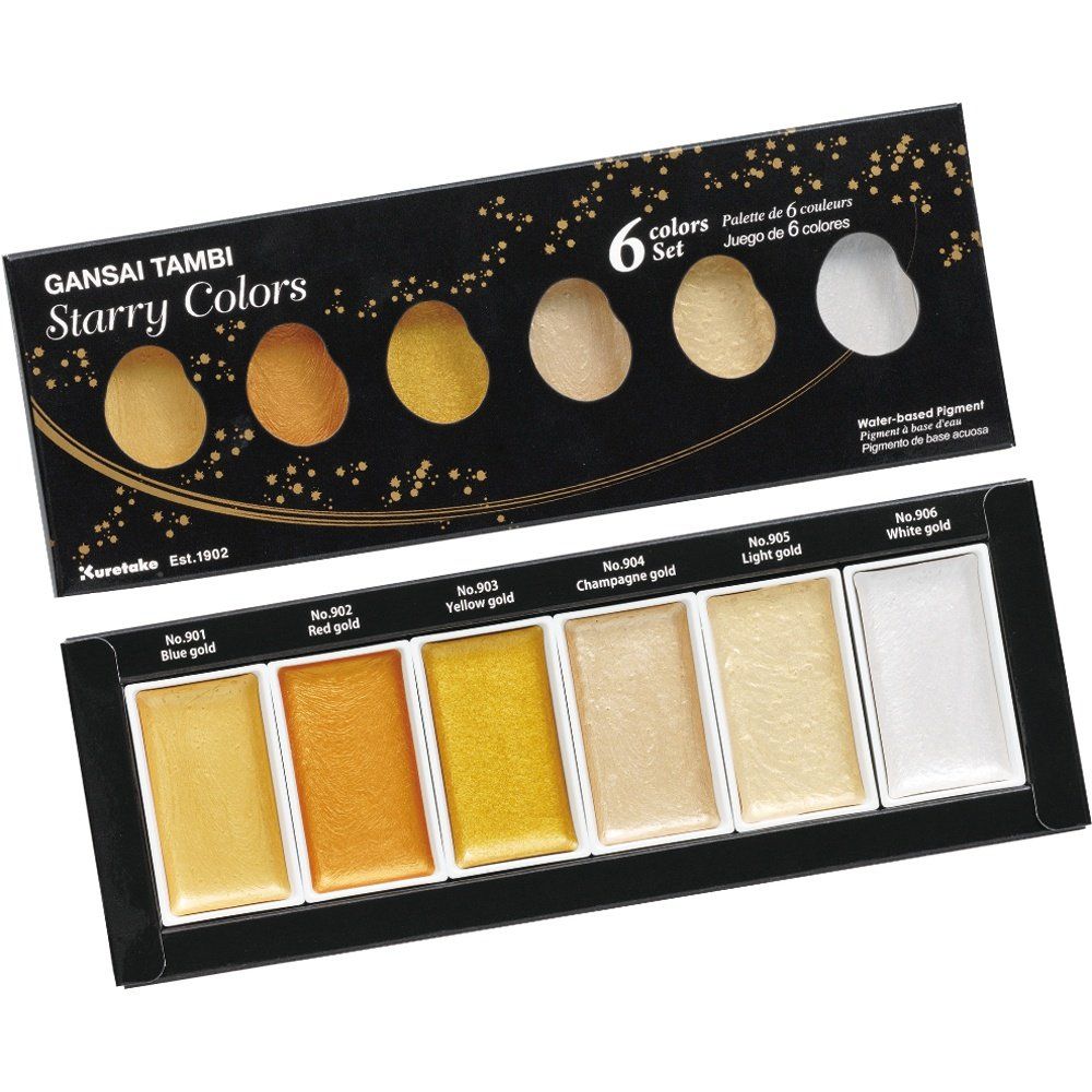 Kuretake, Akvarel Gansai Tambo Starry Colors zlatá