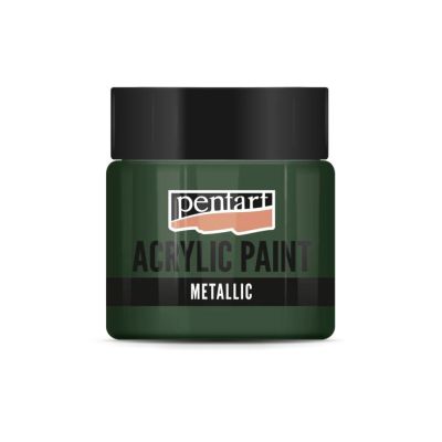 Akrylová barva 50 ml, metalická břečťanová zelená